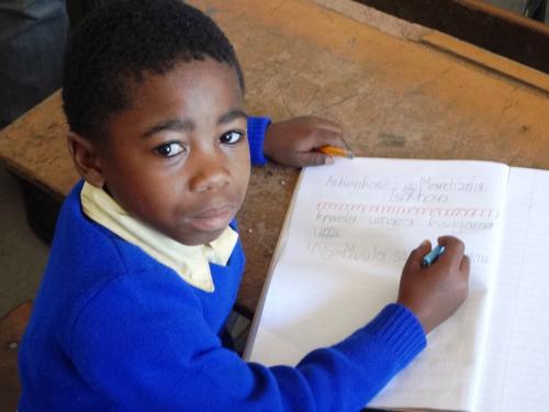 South African child learning